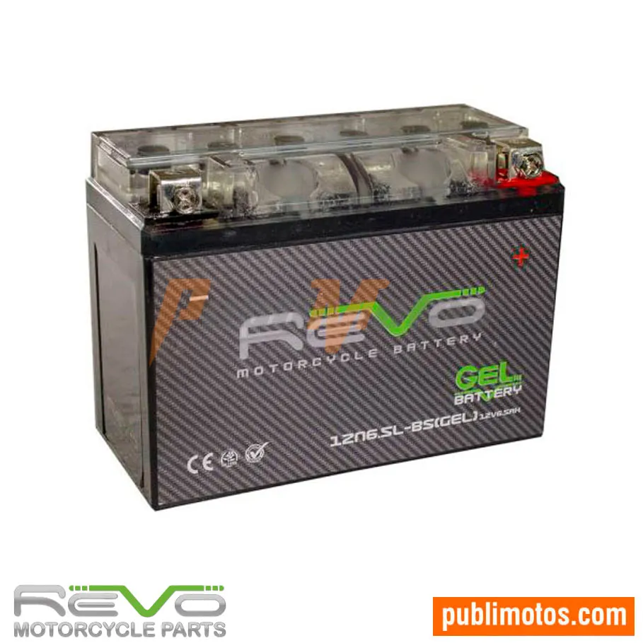 BATERIA GEL 12N6,5L-BS (- +) - AK 125 NKD - NKDR - AK 125S - SL - SLR - 125 - 150TT (MV) - MRX 125-150 (2020)-BOM