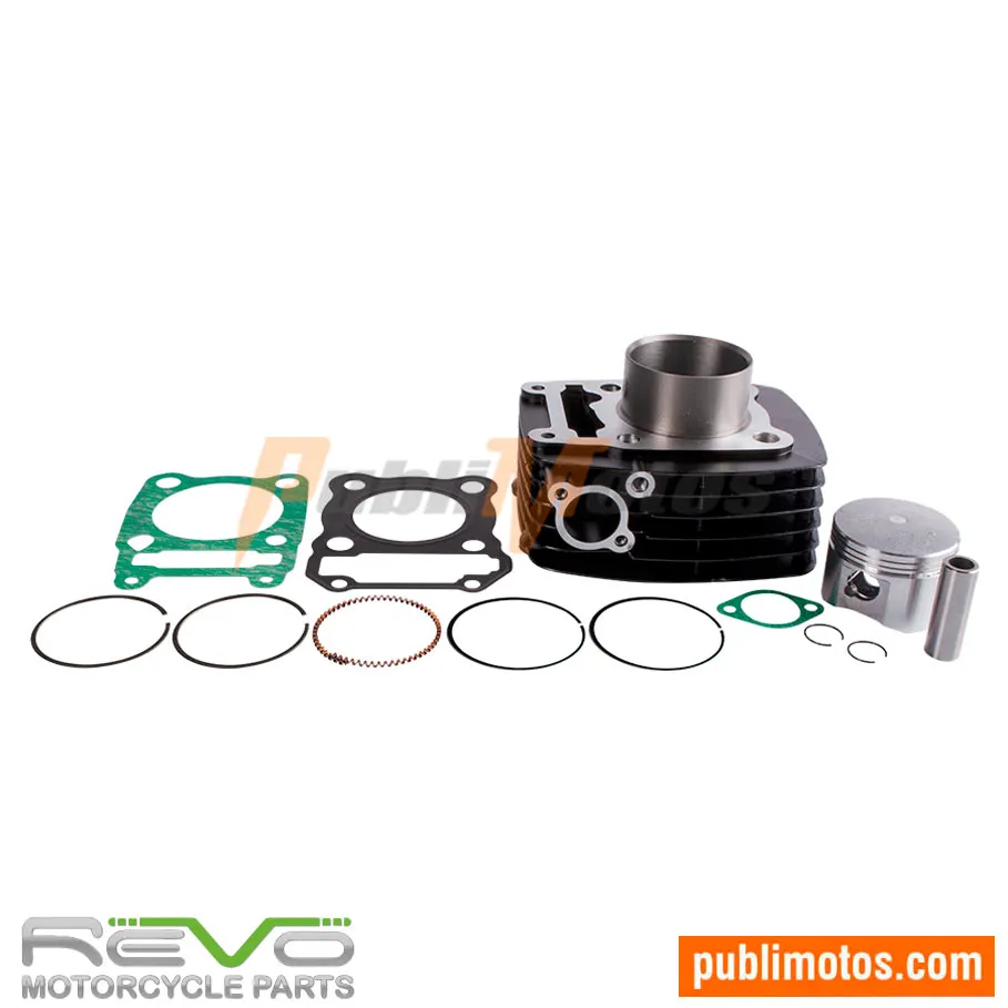 CILINDRO COMPLETO NEGRO MOD 125 cc-BOXER CT 100-BM 100 S-S1D-BM 100 CLASSIC-PLATINO 100