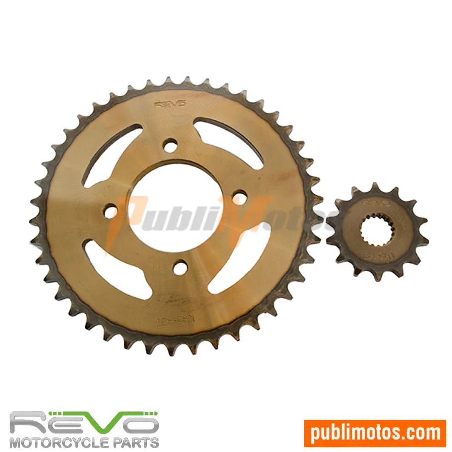 KIT SPROCKET TERMICO REVO-GN 125 H | GS 125 | KEEWAY 125 SPORT