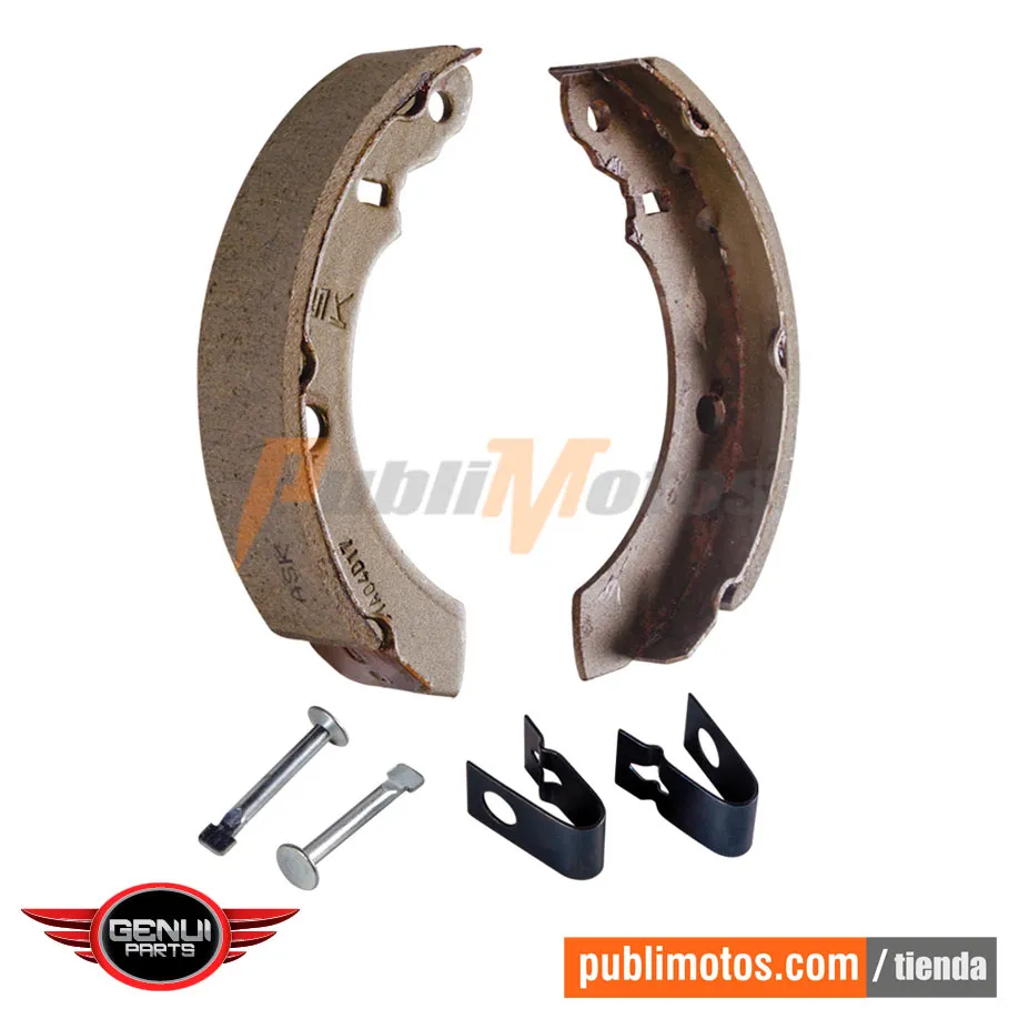 BANDAS FRENO CON PLATINAS DE FIJACION MOTOCARRO 175|RE205|TORITO 4S TODOS