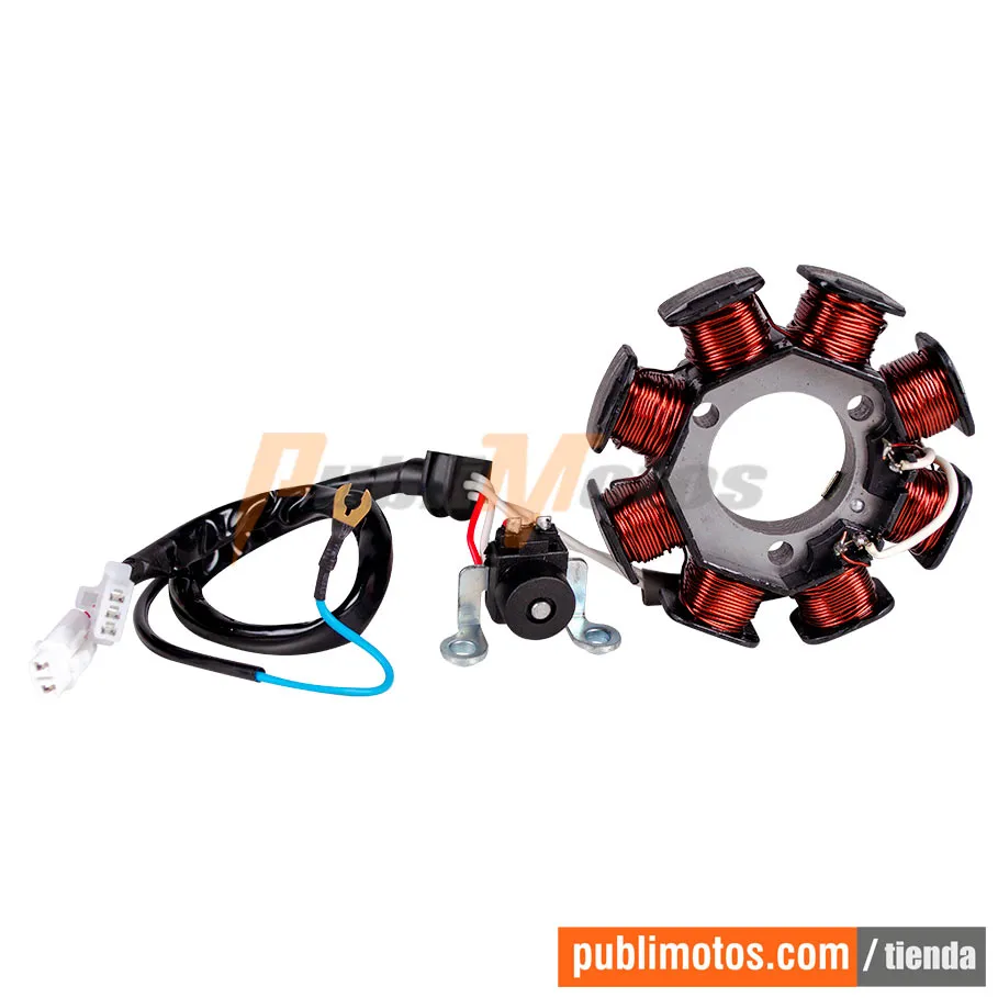 STATOR BOBINAS COMPLETO 8 NUCLEOS GENUI LIBERO 125 | YBR 125ESD | XTZ 125