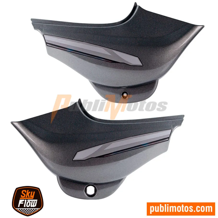 TAPAS LATERALES GRIS TITANIUM FLEXI CON CALCAS GRISES  SKYFLOW BOXER CT 100 TITANIUM