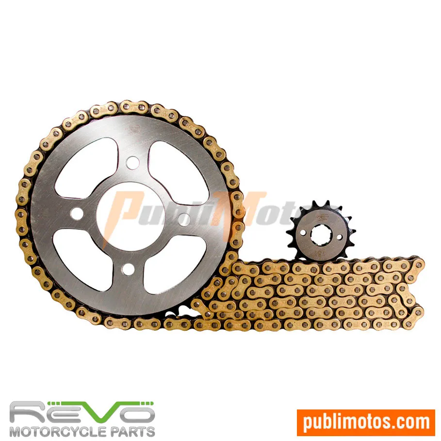 KIT ARRASTRE 14X38 4H (520HX110 DORADA) PULSAR 180 UG | GT BSIV | 200 | 220