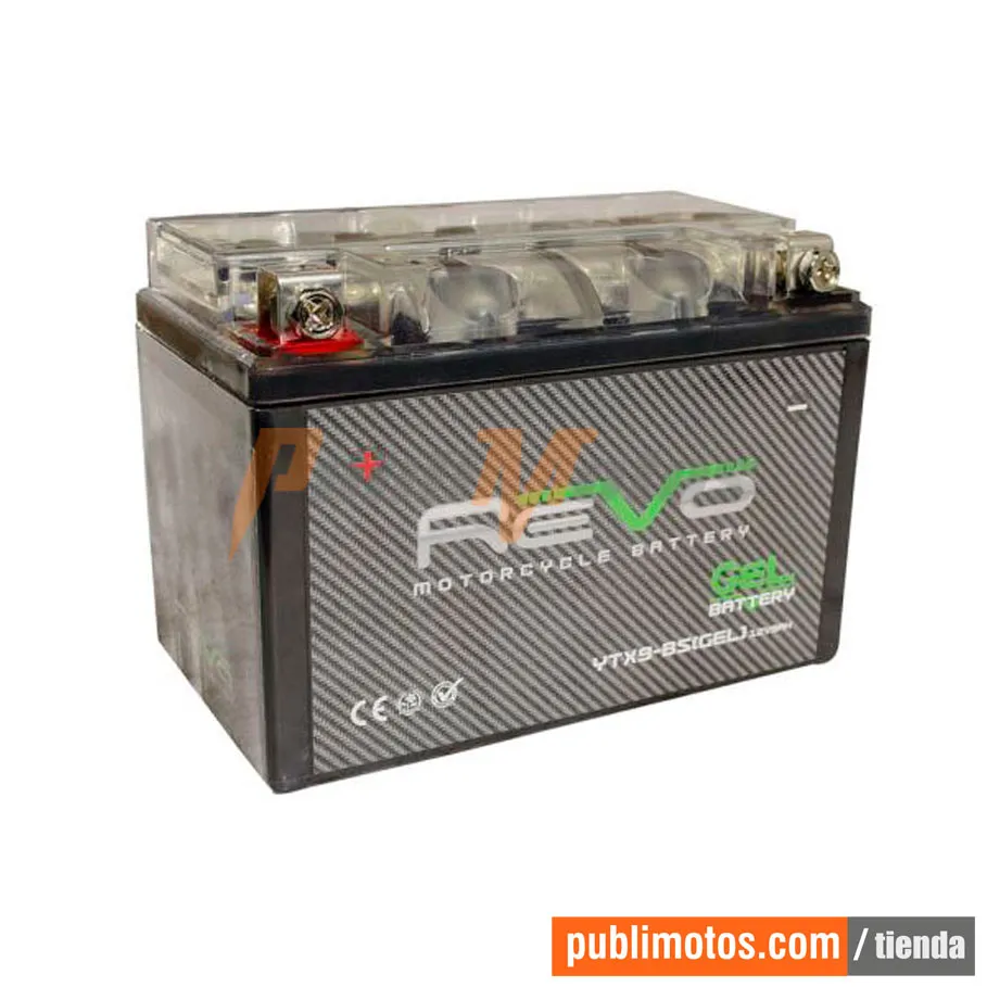 BATERIA GEL YTX9-BS REVO PLSR200NS | KTM200 | DOMINAR400 | UG | DR650 | NINJA300 | FREEWIND | FURAX150