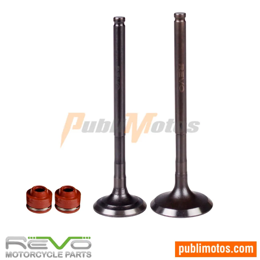 VÁLVULA ADM Y ESC+SELLOS REVO XR 125 L BRIO-CBF 125 EURO II-CB 125 F FI