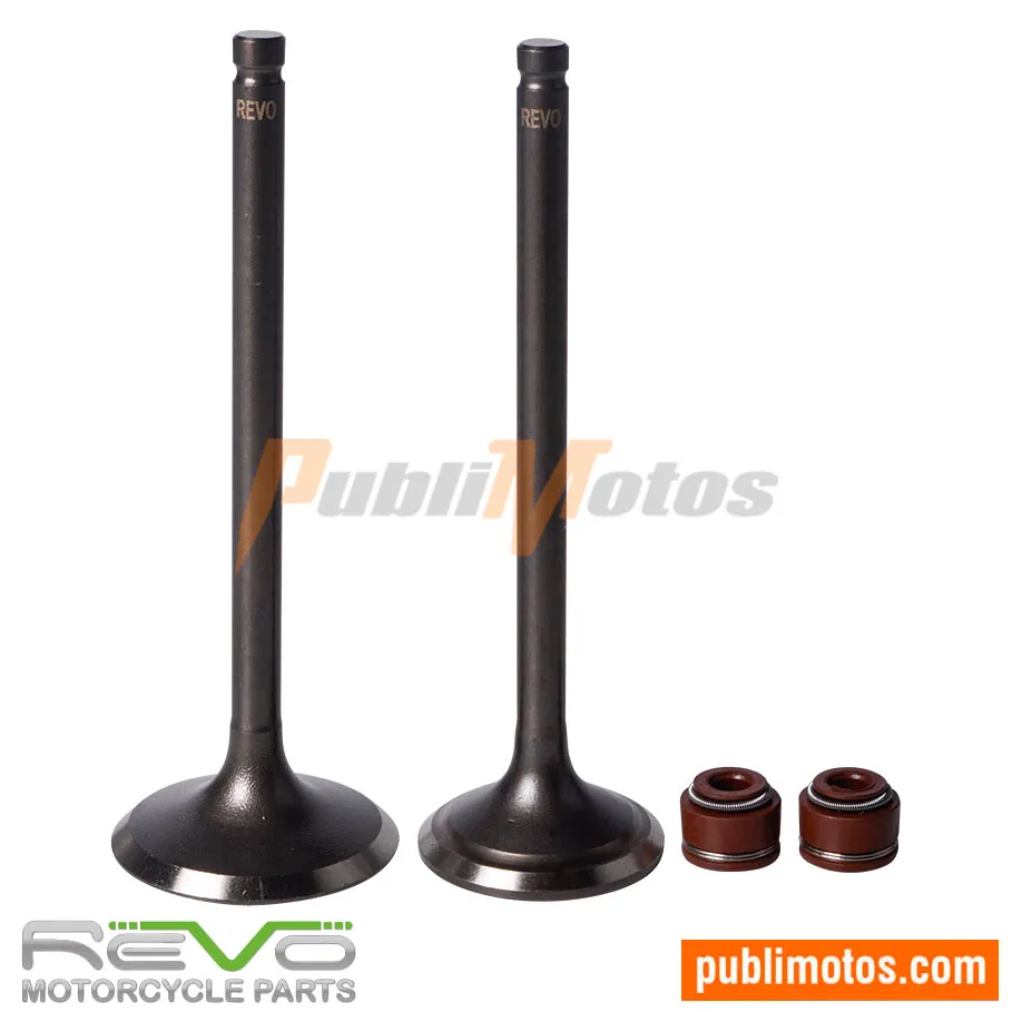 VÁLVULA ADM Y ESC+SELLOS REVO CBZ 160-XL 200-XR 200-KARIZMA ZMR