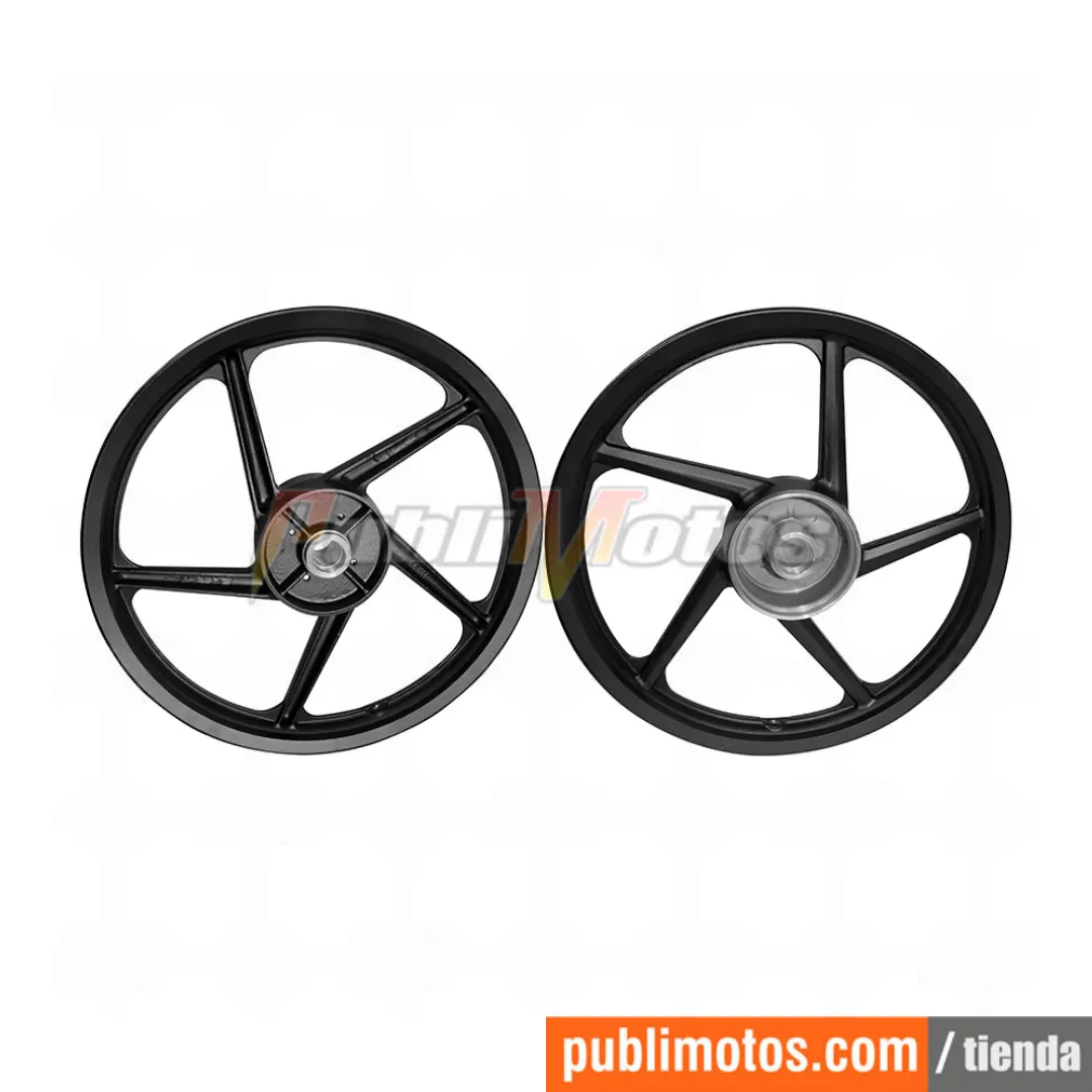 RIN ASPAS NEGRO TRASERO.PLATINO 100-125-DISCOVER 100-XCD-BOXER CT 100/GENUI_UND