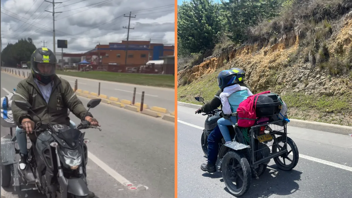 Motociclista recorre el país sobre una Yamaha modificada.